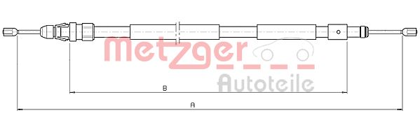 METZGER trosas, stovėjimo stabdys 10.4708