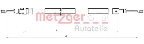 METZGER trosas, stovėjimo stabdys 10.4709