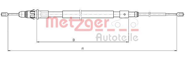 METZGER trosas, stovėjimo stabdys 10.4717