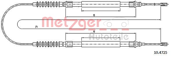 METZGER trosas, stovėjimo stabdys 10.4725