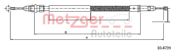 METZGER trosas, stovėjimo stabdys 10.4739