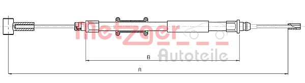 METZGER Тросик, cтояночный тормоз 10.4745