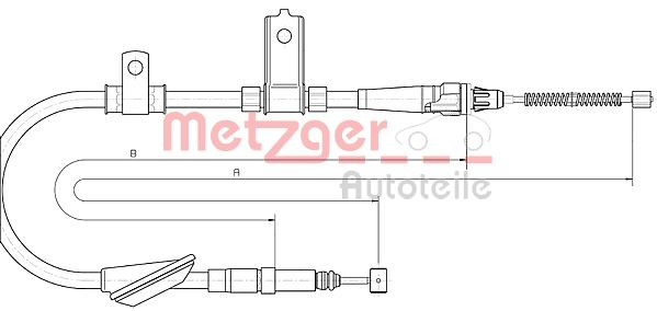 METZGER Тросик, cтояночный тормоз 10.5156