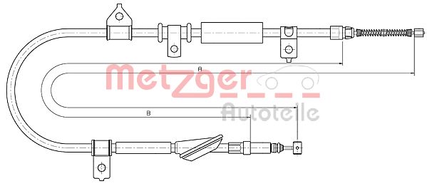 METZGER trosas, stovėjimo stabdys 10.5237