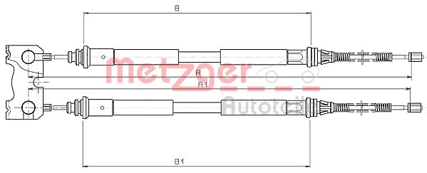 METZGER Тросик, cтояночный тормоз 10.5355