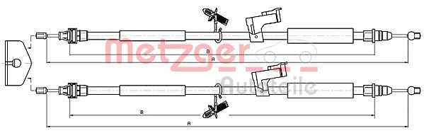 METZGER trosas, stovėjimo stabdys 10.5368