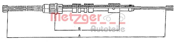 METZGER Тросик, cтояночный тормоз 10.6024