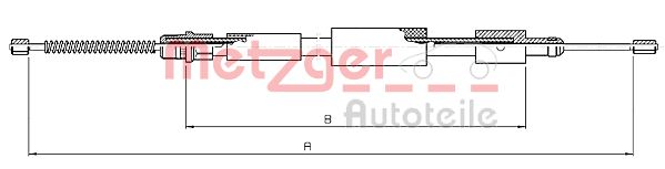 METZGER Тросик, cтояночный тормоз 10.6028