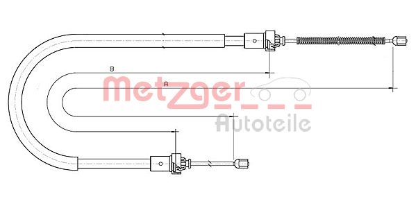 METZGER trosas, stovėjimo stabdys 10.6890