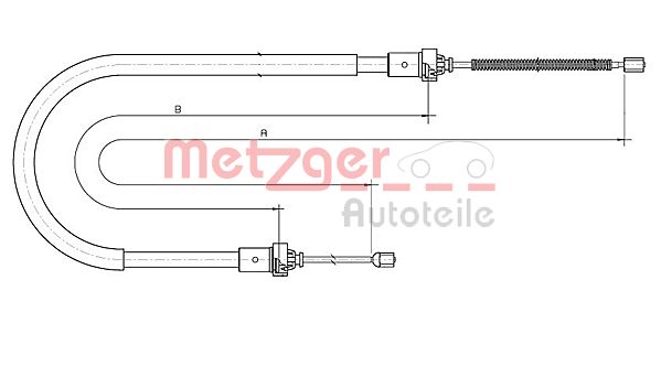 METZGER Тросик, cтояночный тормоз 10.6892