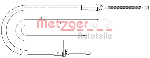 METZGER trosas, stovėjimo stabdys 10.6894