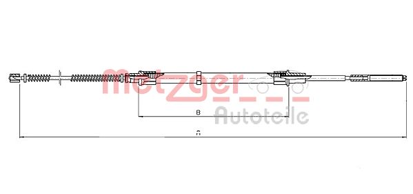 METZGER Тросик, cтояночный тормоз 10.7131