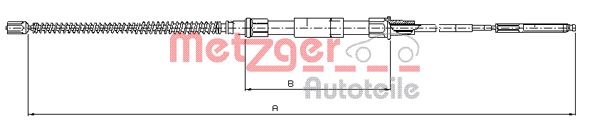 METZGER Тросик, cтояночный тормоз 10.7407