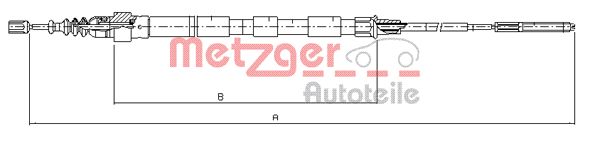 METZGER trosas, stovėjimo stabdys 10.7410