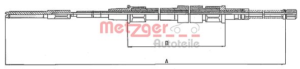 METZGER Тросик, cтояночный тормоз 10.748