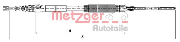 METZGER trosas, stovėjimo stabdys 10.7481