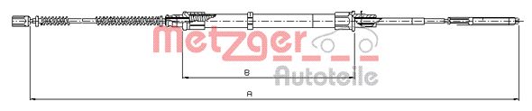 METZGER Тросик, cтояночный тормоз 10.7493