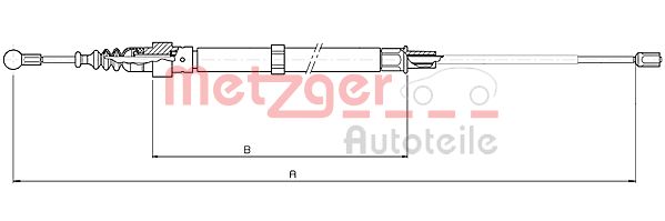 METZGER trosas, stovėjimo stabdys 10.7508