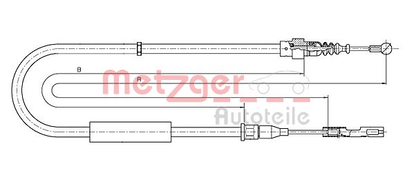 METZGER trosas, stovėjimo stabdys 10.7512