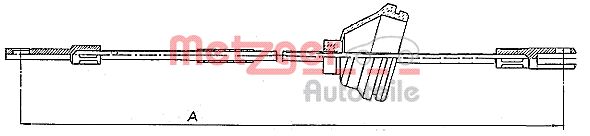 METZGER Тросик, cтояночный тормоз 10.818