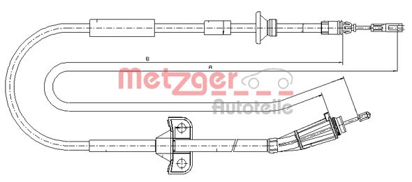 METZGER trosas, stovėjimo stabdys 10.8185