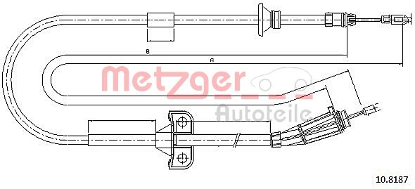 METZGER trosas, stovėjimo stabdys 10.8187