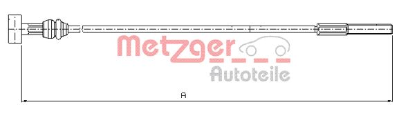 METZGER trosas, stovėjimo stabdys 10.8226