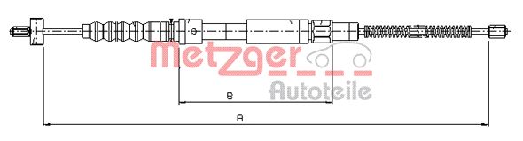 METZGER Тросик, cтояночный тормоз 10.8231