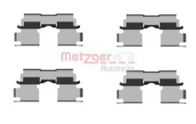 METZGER Комплектующие, колодки дискового тормоза 109-1662