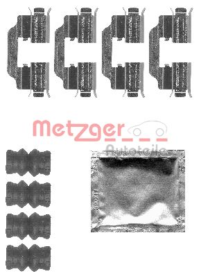 METZGER priedų komplektas, diskinių stabdžių trinkelės 109-1832