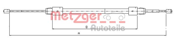 METZGER Тросик, cтояночный тормоз 10.9323