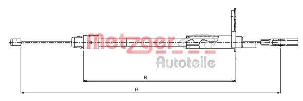 METZGER trosas, stovėjimo stabdys 10.9327