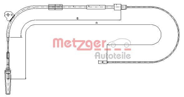 METZGER trosas, stovėjimo stabdys 10.9328