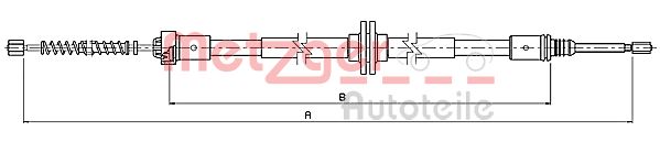 METZGER Тросик, cтояночный тормоз 10.9339