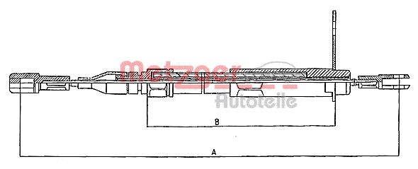 METZGER trosas, stovėjimo stabdys 10.943