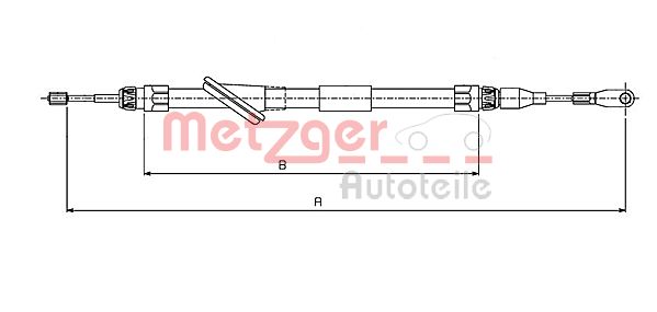 METZGER trosas, stovėjimo stabdys 10.9831