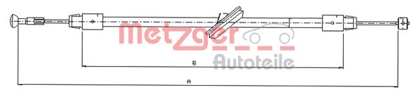 METZGER trosas, stovėjimo stabdys 10.9834