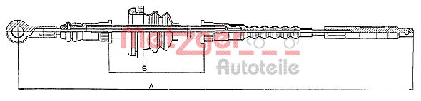 METZGER Тросик, cтояночный тормоз 10.9845