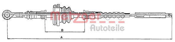 METZGER Тросик, cтояночный тормоз 10.9846