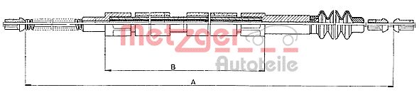 METZGER trosas, stovėjimo stabdys 10.9847