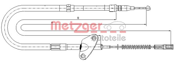METZGER Тросик, cтояночный тормоз 10.9872