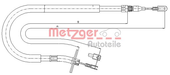 METZGER trosas, stovėjimo stabdys 10.9877