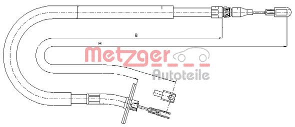 METZGER trosas, stovėjimo stabdys 10.9879