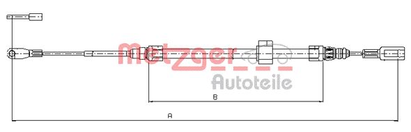 METZGER trosas, stovėjimo stabdys 10.9882