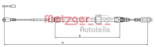 METZGER trosas, stovėjimo stabdys 10.9884