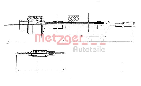 METZGER Трос, управление сцеплением 11.224