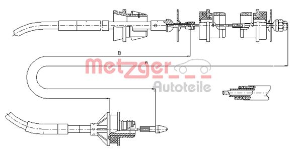 METZGER Трос, управление сцеплением 11.2244