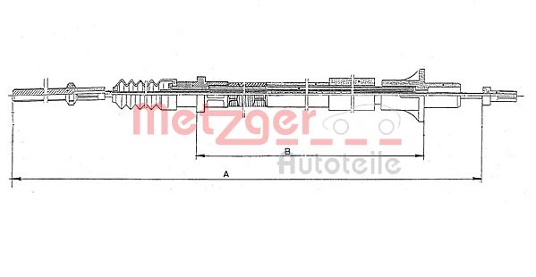 METZGER Трос, управление сцеплением 11.261