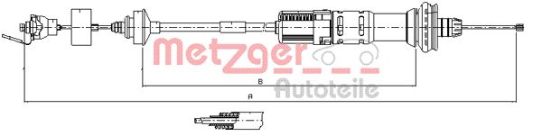 METZGER Трос, управление сцеплением 11.3059