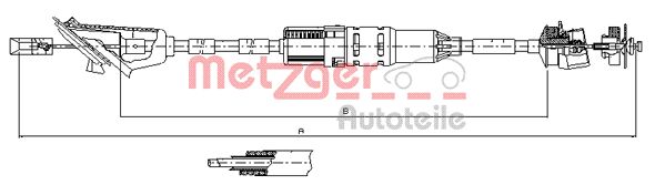 METZGER Трос, управление сцеплением 11.3215